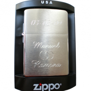 Zippo regular chroom brush finish